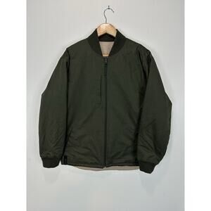 BYLT Hi-Lo Reversible Bomber Jacket M Khaki Green Size M